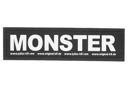 Julius-K9 Monster Patch Set – Large Velcro Attachment, 2 Pieces, Custom Harness Accessory