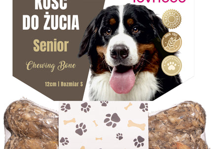 Lovi Food Senior Chewing Bone – Italian Flavored Dental Treat, Small Size, Gentle Texture