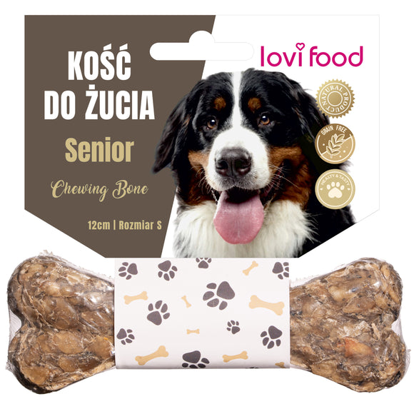 Lovi Food Senior Chewing Bone – Italian Flavored Dental Treat, Small Size, Gentle Texture