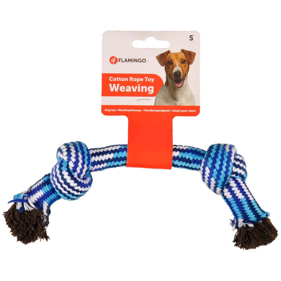 Flamingo Joe Rope 2 Knots – Extra Large Braided Cotton Dog Toy, Durable Design