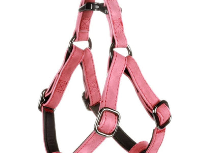 Flamingo Step&Go Deluxe Red Harness – Eco-Leather Step-In Design with Neoprene Lining, XS