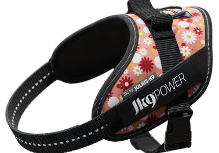 Julius-K9 IDC Powerharness Pink Flowers – Top Quality Floral Pattern Harness, Size 2