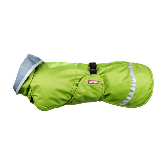 Kevyt Pomppa Harness-Ready Lime Raincoat – Warm, Water-Resistant Outerwear, Size 34
