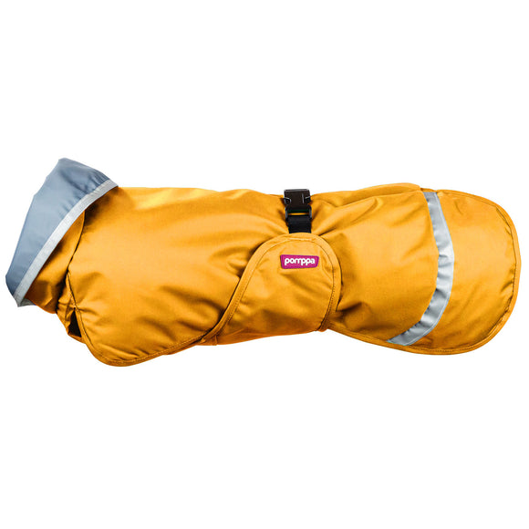 Sade Pomppa Curry Raincoat – Waterproof Lightweight Dog Jacket, Honey Yellow, Size 85