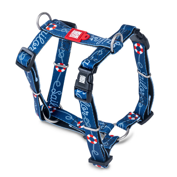 Max&Molly Sailor H-Harness – Colorful Adjustable Design, Small Size, Comfortable Fit