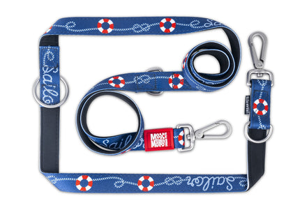 Max&Molly Multi-Leash Sailor – Adjustable 200cm Dog Leash with Nautical Pattern, Large Size
