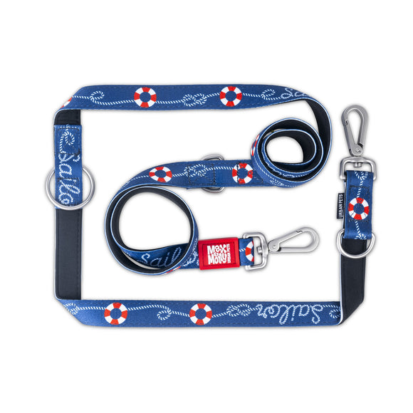Max&Molly Multi-Leash Sailor – Adjustable 200cm Dog Leash with Nautical Pattern, Large Size