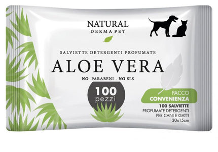 Wet Dog & Cat Wipes with Aloe Vera Scent – 100pcs