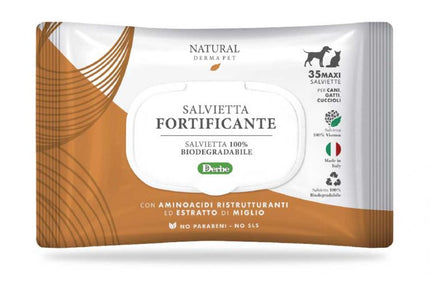 Wet Dog & Cat Wipes for Coat Strengthening with Millet & Amino Acids – 35pcs