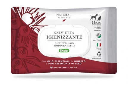 Sanitizing wet wipes for dogs and cats - thyme and juniper scent, 35pcs