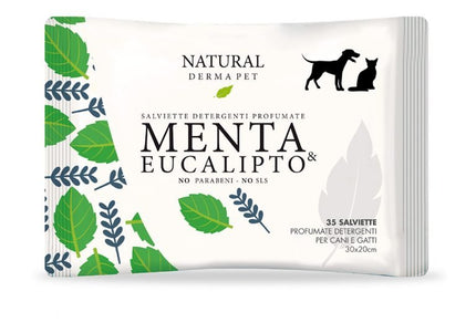 Wet Dog & Cat Wipes with Mint & Eucalyptus Scent – 35pcs