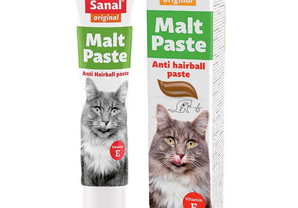 Sanal Malt Paste Antihairball – Vitamin E Enriched Cat Hairball Control Formula, 100g