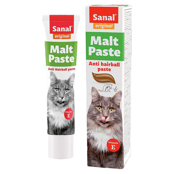 Sanal Malt Paste Antihairball – Vitamin E Enriched Cat Hairball Control Formula, 100g