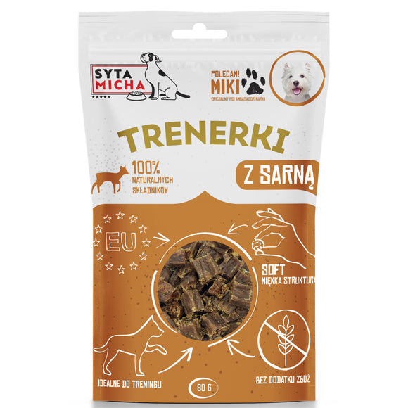 Syta Micha Trainerki Soft Roe Deer Treats 80g – Mono-Protein, Low-Fat Healthy Snack