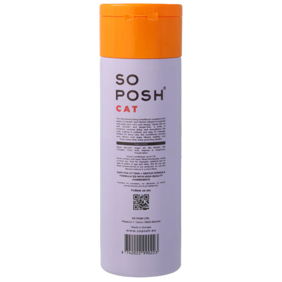 So Posh Satin Magic Cat Conditioner 200ml – Moisturizing 1:10 Concentrate for Dry, Dull Coats