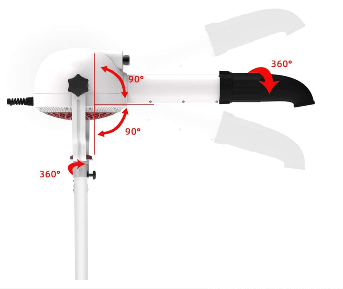 Shernbao Anionic Grooming Stand Dryer 1800W – Ionizing Hair Dryer with 360° Rotation, High Airflow