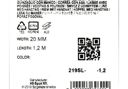 Julius-K9 MoreColor Daycare Leash 120cm – Neoprene Handle, Colorful Town Pattern, Durable Tape