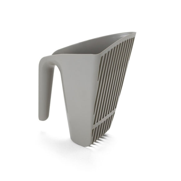 Record Scoop Litter – Gray Sifting Litter Scoop with Fine Mesh Sieve, Durable Plastic