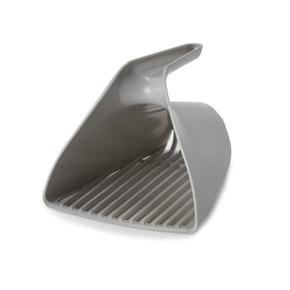 Record Scoop Litter – Gray Sifting Litter Scoop with Fine Mesh Sieve, Durable Plastic