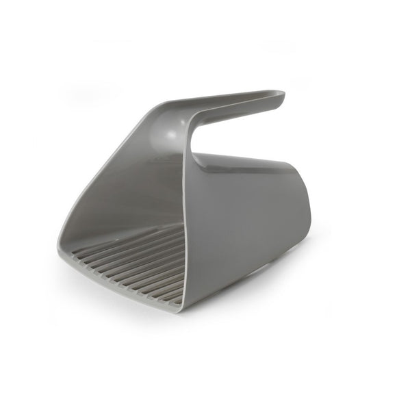 Record Scoop Litter – Gray Sifting Litter Scoop with Fine Mesh Sieve, Durable Plastic