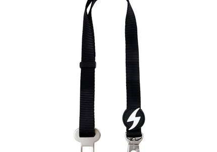 Dashi Solid Black Seat Belt – Adjustable Car Leash with Secure Clip, Durable Nylon Design