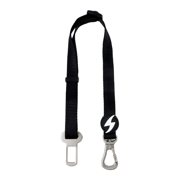 Dashi Solid Black Seat Belt – Adjustable Car Leash with Secure Clip, Durable Nylon Design