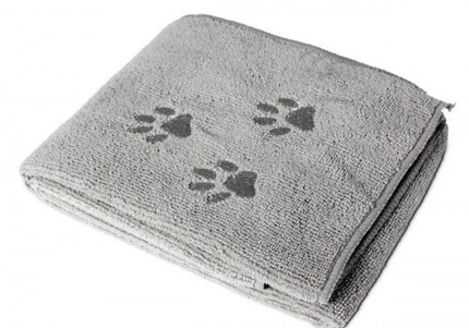 Flamingo Microfiber Towel 50x80cm – Ultra-Absorbent Gray Bathing Towel, Quick-Dry Design