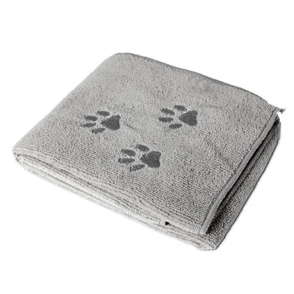 Flamingo Microfiber Towel 50x80cm – Ultra-Absorbent Gray Bathing Towel, Quick-Dry Design