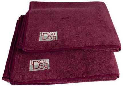 Chadog Microfibre Towels – Set of 2 Highly Absorbent Burgundy Small Towels