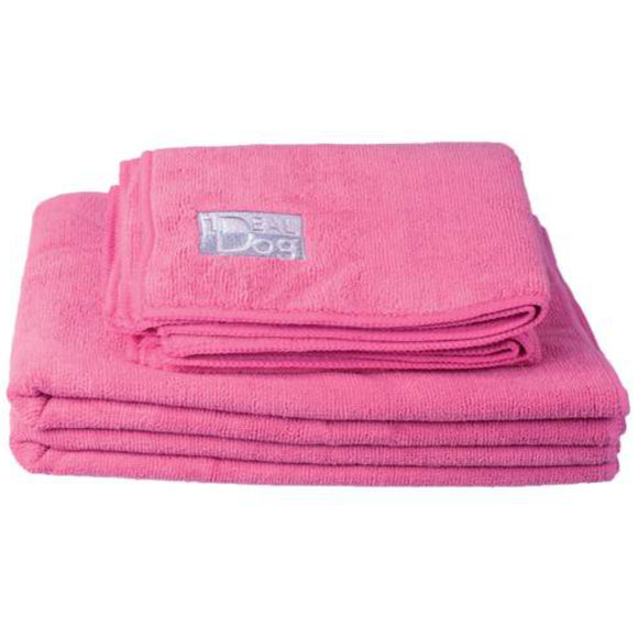 Chadog Microfibre Towels – Set of 2 Highly Absorbent Pink Microfiber Towels, Small Size