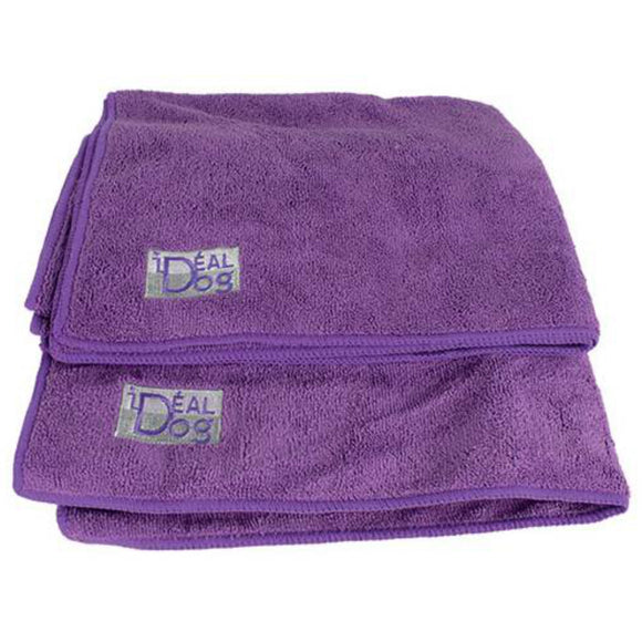 Chadog Microfibre Towels – Set of 2 Highly Absorbent Purple Medium Towels