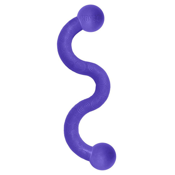 KONG Ogee Stick Large 38cm – Curved Floating Dog Toy, Durable Purple Design