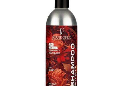 FluidoPet Henna Natural Shampoo – Color-Enhancing Concentrate for Red, Ginger, Golden, Brown Coats, 500ml