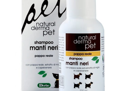 Natural Derma Pet Shine Enhancing Dog Shampoo – Black Coat Formula with Royal Jelly and Maidenhair Fern