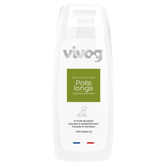 Vivog Poils Longs Shampoo – Jojoba Oil Formula for Long Coats, 200ml Bottle