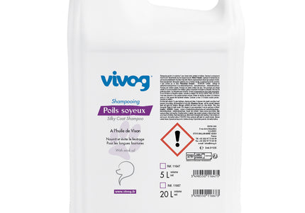 Vivog Poils Soyeux Long Hair Shampoo with Mink Oil and Vitamin F, 5L – Nourishing Formula