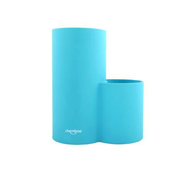 Shernbao Double Cylinder Scissor Holder – Dual-Compartment Organizer for Grooming Tools, Purple