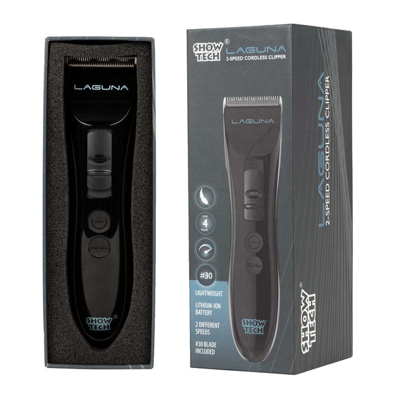 Show Tech Laguna Cordless Clipper – Handy Two-Speed Grooming Tool with Adjustable Blade