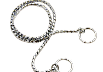 Show Tech Snake Chain Silver – Elegant Silver Metal Exhibition Chain, 80cm Length