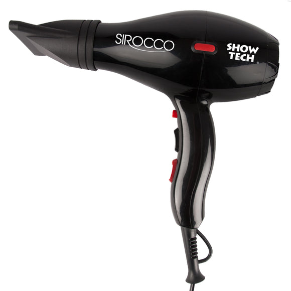 Show Tech Sirocco Hand Dryer 1200W – Compact Black Design, Fast-Drying Performance