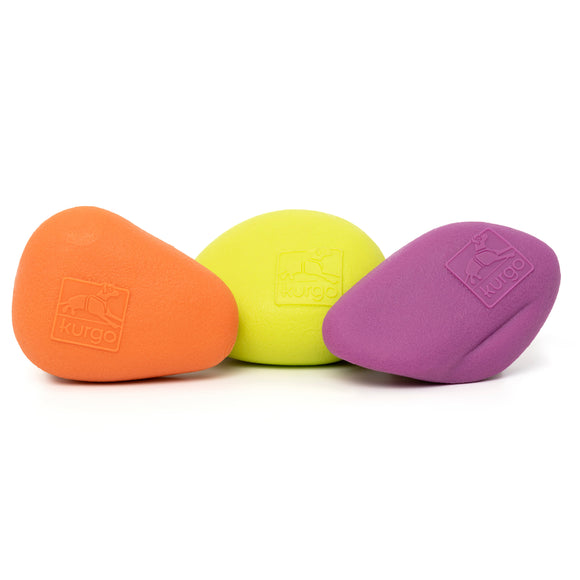 Kurgo Skipping Stones Floating Water Toys – Durable Fetch Set, 3 Pieces