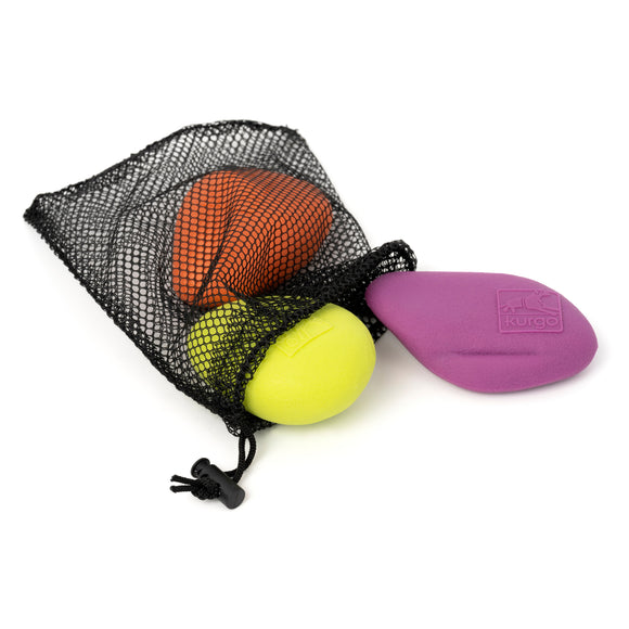 Kurgo Skipping Stones Floating Water Toys – Durable Fetch Set, 3 Pieces