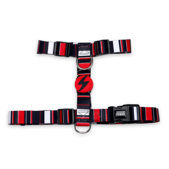 Dashi Slide Back Harness – Striped Pattern, Medium Size, Secure and Comfortable Fit