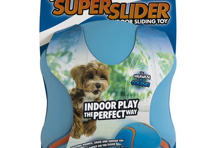 Chuckit! Indoor Super Slider Rubber Toy – Durable Squeaker Pusher for Active Play