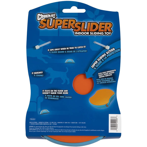 Chuckit! Indoor Super Slider Rubber Toy – Durable Squeaker Pusher for Active Play