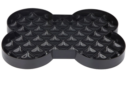 LickiMat Slodog Slow Eating Bowl – Black Non-Slip Licking Tray, Promotes Healthy Feeding
