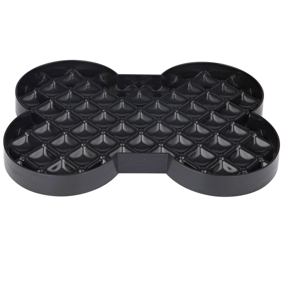 LickiMat Slodog Slow Eating Bowl – Black Non-Slip Licking Tray, Promotes Healthy Feeding