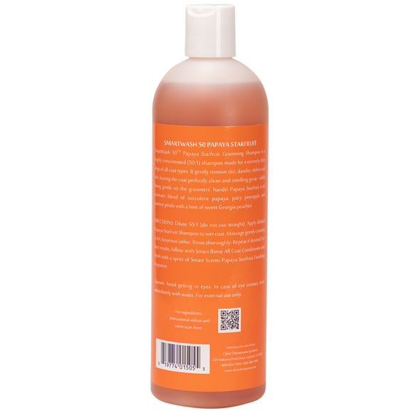 Chris Christensen Smart Wash Papaya Starfruit Shampoo – Deep Cleansing Concentrate, Papaya Scent, 473ml