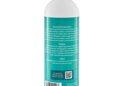 Chris Christensen Smart Wash Tropical Breeze Shampoo – Deep Cleansing Sea Breeze Scent, 1:50 Concentrate, 473ml