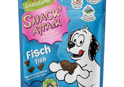 GranataPet Snack Attack Fish – Natural Salmon Meat Treats, 100g, Protein-Rich Recipe